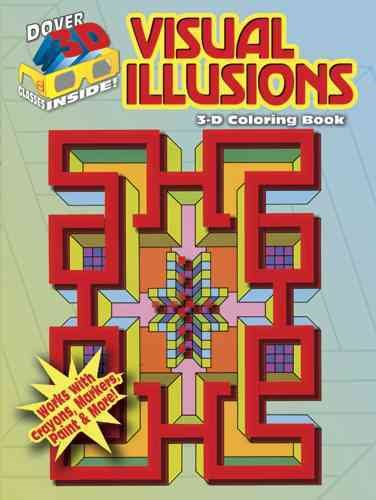 3-D Coloring Book--Visual Illusions (Dover 3-D Coloring Book) cover