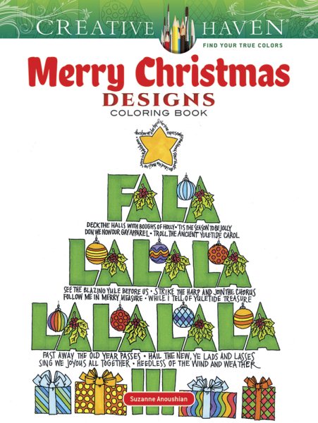 Creative Haven Merry Christmas Designs Coloring Book (Creative Haven Coloring Books) cover
