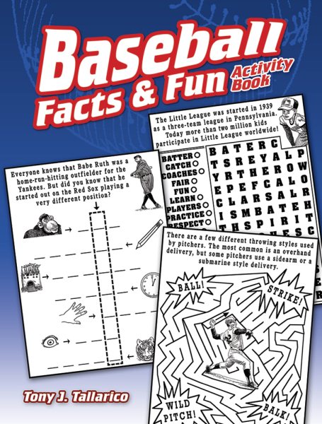 Baseball Facts & Fun Activity Book (Dover Kids Activity Books) cover