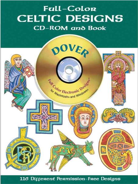 Full-Color Celtic Designs CD-ROM and Book (Dover Electronic Clip Art) cover