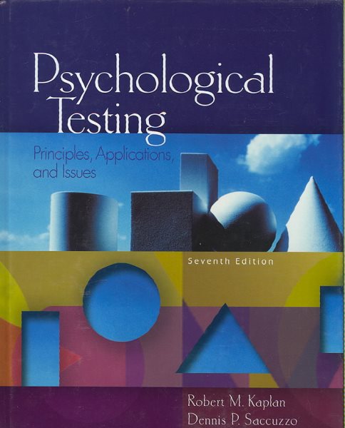Psychological Testing: Principles, Applications, and Issues (PSY 430 Intimate Relationships) cover