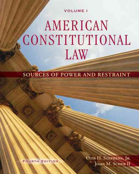 American Constitutional Law, Volume I: Sources of Power and Restraint cover