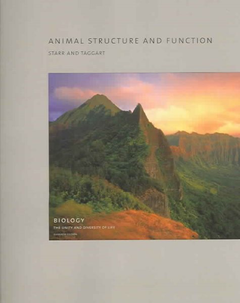 Volume 5 - Animal Structure and Function (Biology: The Unity and Diversity of Life)