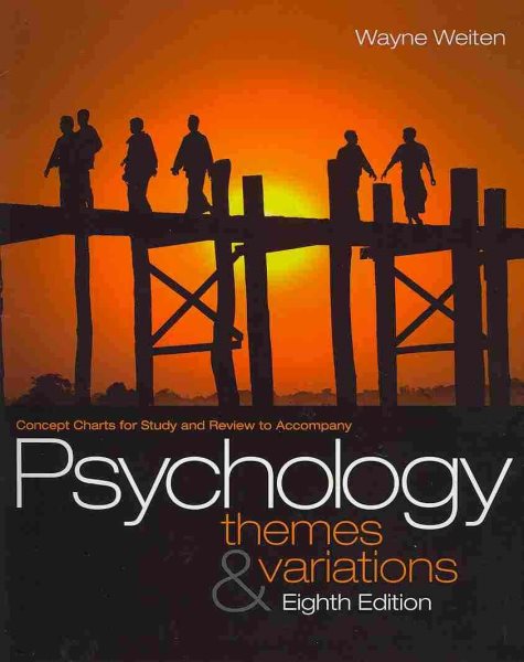 Concept Charts for Weiten’s Psychology: Themes and Variations, 8th