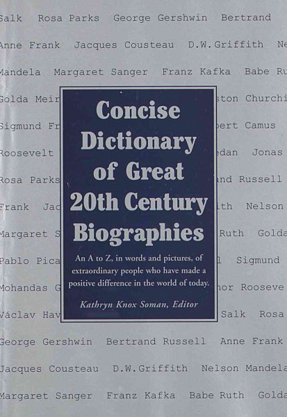 Concise Dictionary of Great 20th Century Biographies cover