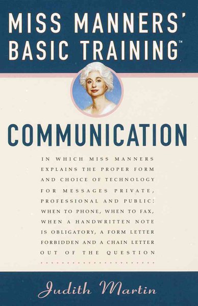 Miss Manners' Basic Training: Communication cover