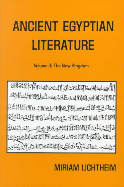 Ancient Egyptian Literature: Volume II: The New Kingdom (Near Eastern Center, UCLA) cover