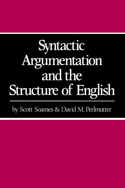 Syntactic Argumentation and the Structure of English cover