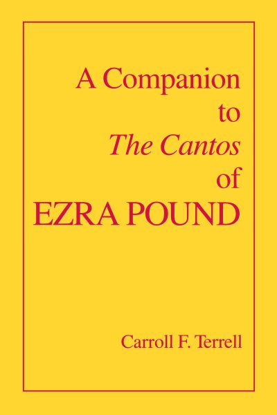 A Companion to The Cantos of Ezra Pound cover