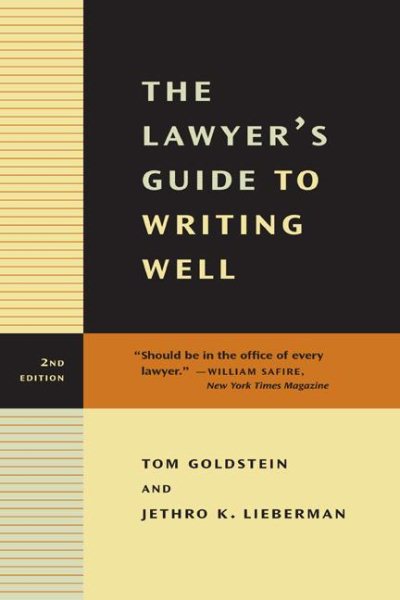 The Lawyer's Guide to Writing Well, Second Edition cover