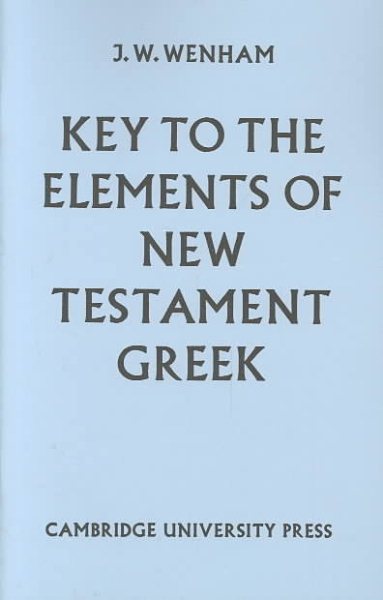 Key to The Elements of New Testament Greek cover