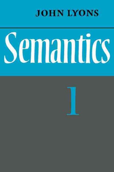 Semantics: Volume 1 cover