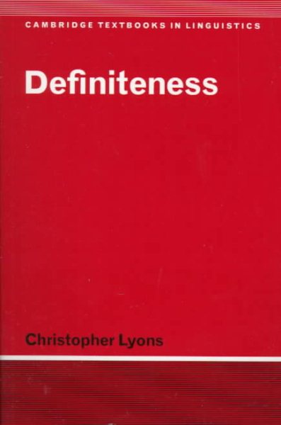 Definiteness (Cambridge Textbooks in Linguistics) cover