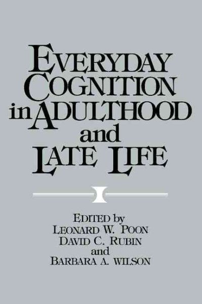 Everyday Cognition in Adulthood and Late Life cover