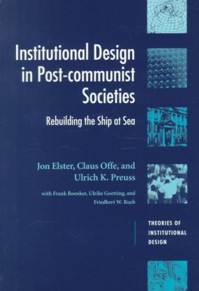 Institutional Design in Societies (Theories of Institutional Design) cover