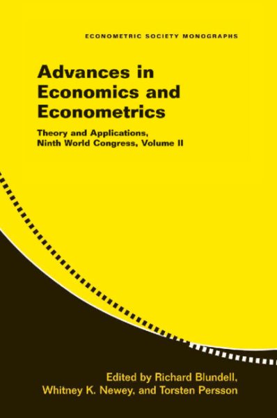Advances Economics Econometrics v2 (Econometric Society Monographs, Series Number 42) cover