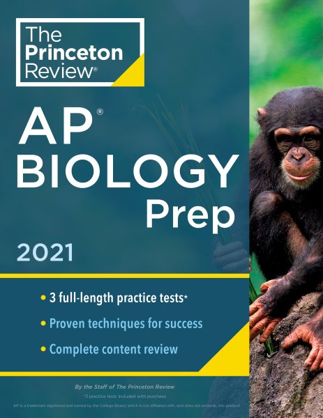 Princeton Review AP Biology Prep, 2021: 3 Practice Tests + Complete Content Review + Strategies & Techniques (2021) (College Test Preparation) cover