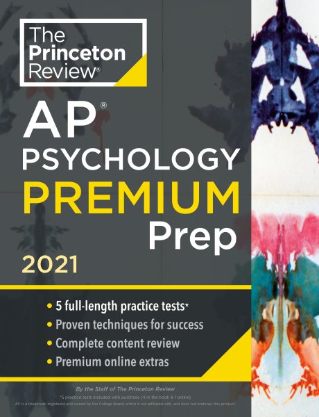 Princeton Review AP Psychology Premium Prep, 2021: 5 Practice Tests + Complete Content Review + Strategies & Techniques (2021) (College Test Preparation) cover