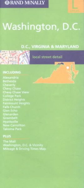 Rand McNally Washington, D.C.: D.C., Virginia & Maryland : Local Street Detail cover
