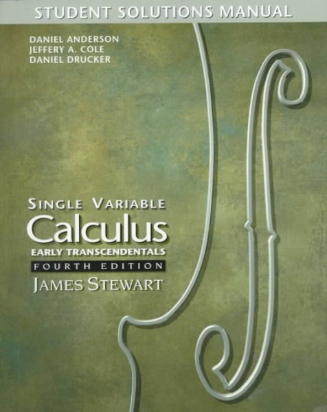 Student Solutions Manual for Stewart's Single Variable Calculus: Early Transcendentals cover
