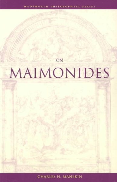 On Maimonides (Wadsworth Philosophers Series) cover
