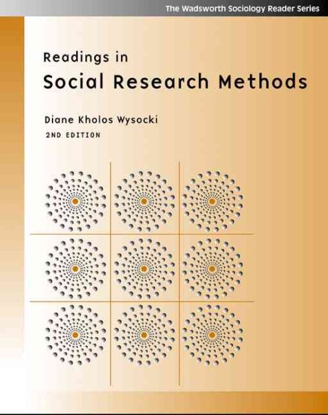Readings In Social Research Methods (The Wadsworth Sociology Reader Series) cover