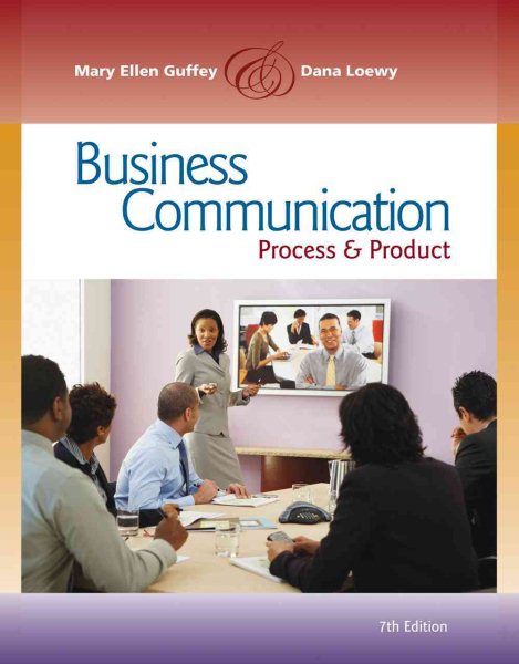 Business Communication: Process & Product cover