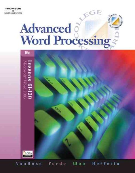 Advanced Word Processing, Lessons 61-120 (with Data CD-ROM) cover