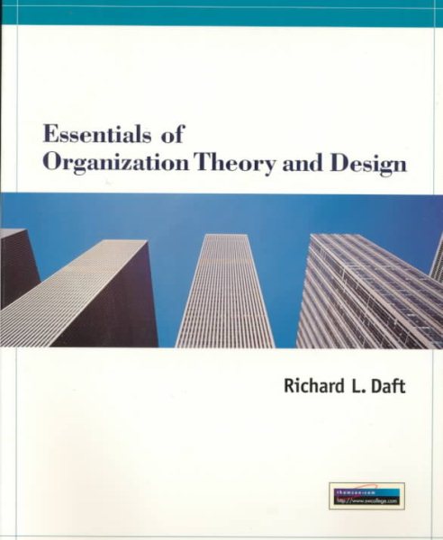 Essentials of Organizational Theory and Design cover