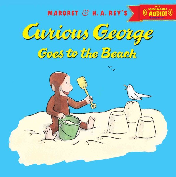 Curious George Goes to the Beach with downloadable audio cover