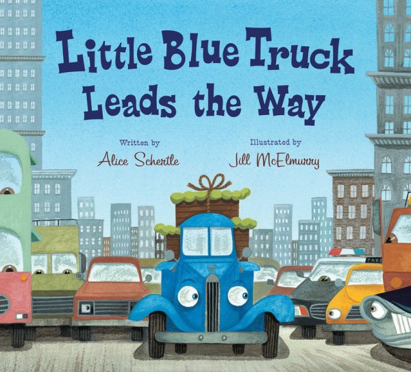 Little Blue Truck Leads the Way Board Book cover