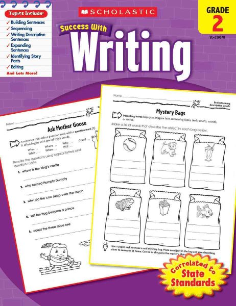 Scholastic Success with Writing, Grade 2 cover