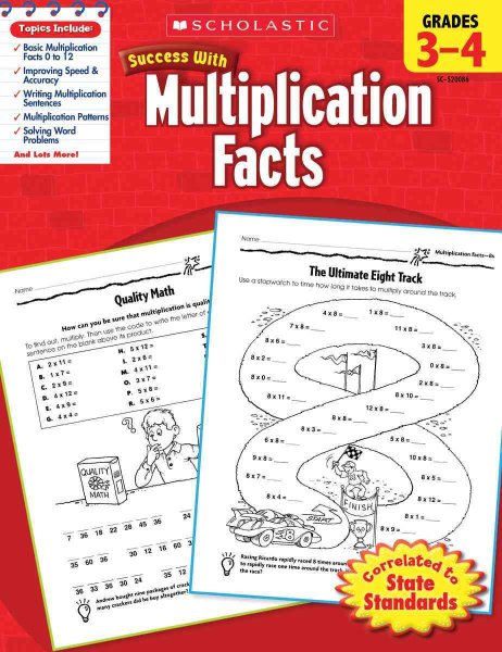 Scholastic Success with Multiplication Facts, Grades 3-4 cover