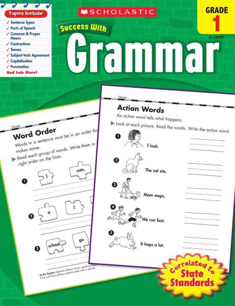 Scholastic Success With Grammar,  Grade 1 cover