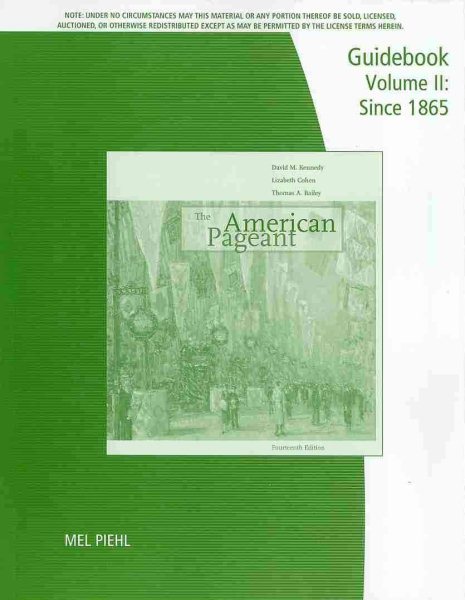 Print A5 Guidebook for Kennedy/Cohen/Bailey's The American Pageant, Volume 2, 14th cover