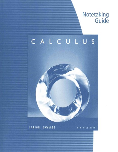 Note Taking Guide for Larson/Edwards Calculus 9e cover