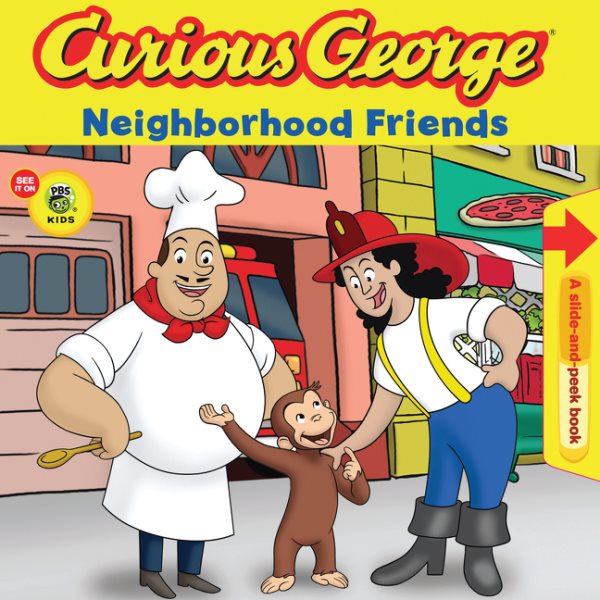 Curious George Neighborhood Friends (cgtv Pull Tab Board Book) cover