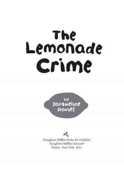 The Lemonade Crime (The Lemonade War Series) (The Lemonade War Series, 2) cover