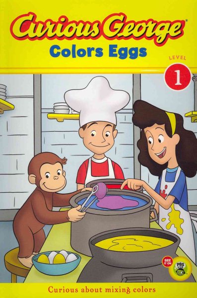 Curious George Colors Eggs Early Reader cover