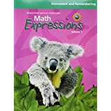 Math Expressions, Grade 1 Homework and Remembering: Houghton Mifflin Harcourt Math Expressions cover