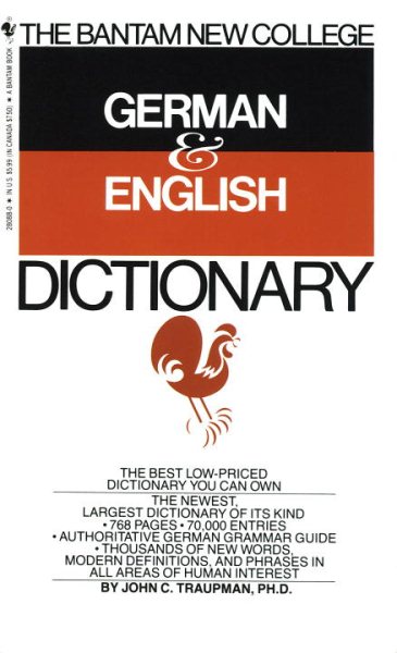 The Bantam New College German & English Dictionary (Bantam New College Dictionary Series) (English and German Edition) cover