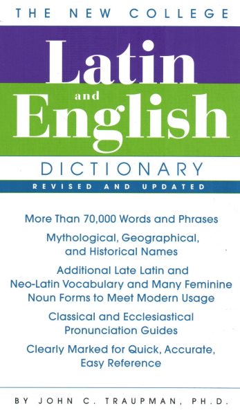 The Bantam New College Latin & English Dictionary (The Bantam New College Dictionary) (English and Latin Edition) cover