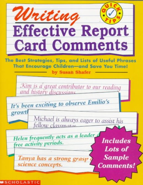 Writing Effective Report Card Comments (Grades 1-6) cover