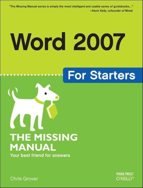 Word 2007 for Starters: The Missing Manual cover