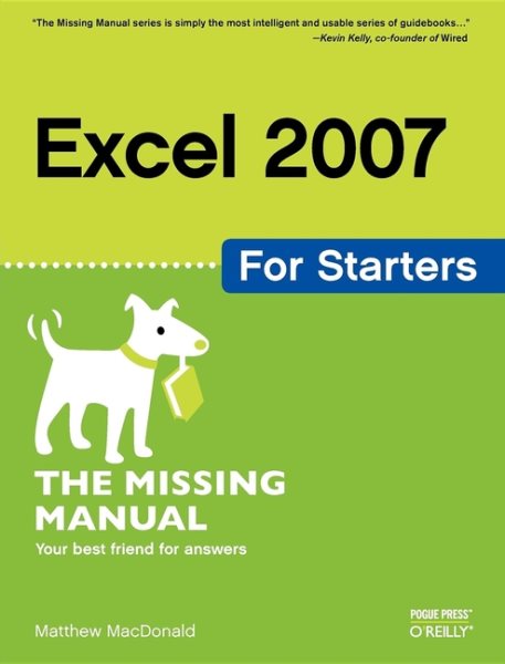 Excel 2007 for Starters: The Missing Manual cover