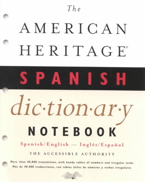 The American Heritage Notebook Spanish Dictionary cover