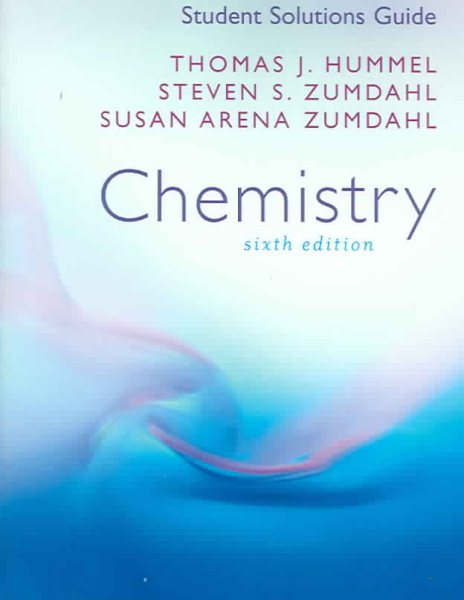 Student Solutions Guide: Chemistry, Sixth Edition