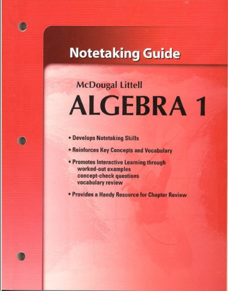 McDougal Littell Algebra 1: Student's Notetaking Guide cover