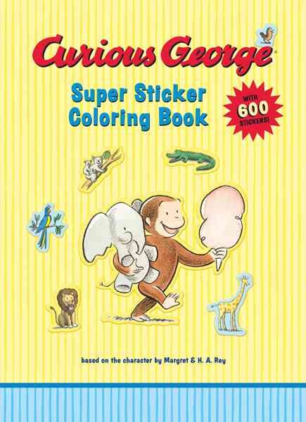 Curious George Super Sticker Coloring Book cover