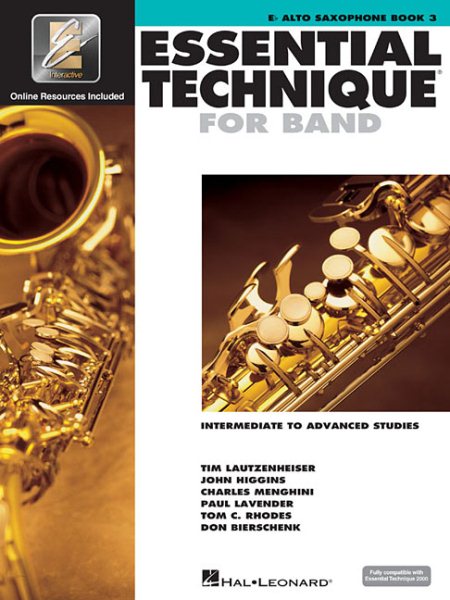 Essential Technique for Band with EEi - Intermediate to Advanced Studies: Eb Alto Saxophone (Book/Online Audio) cover